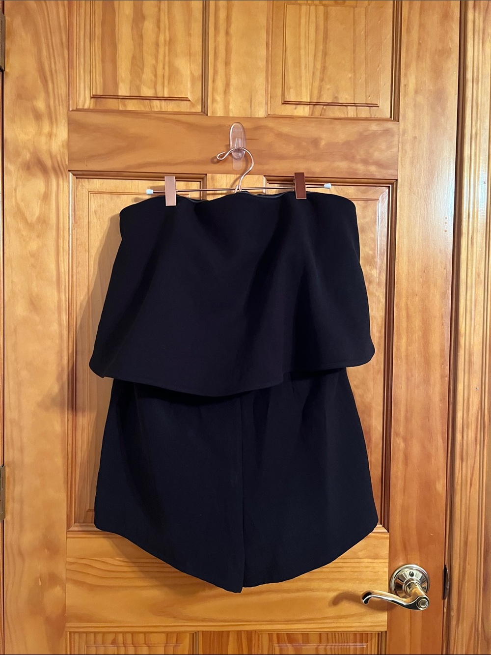 Strapless Black Layered Romper